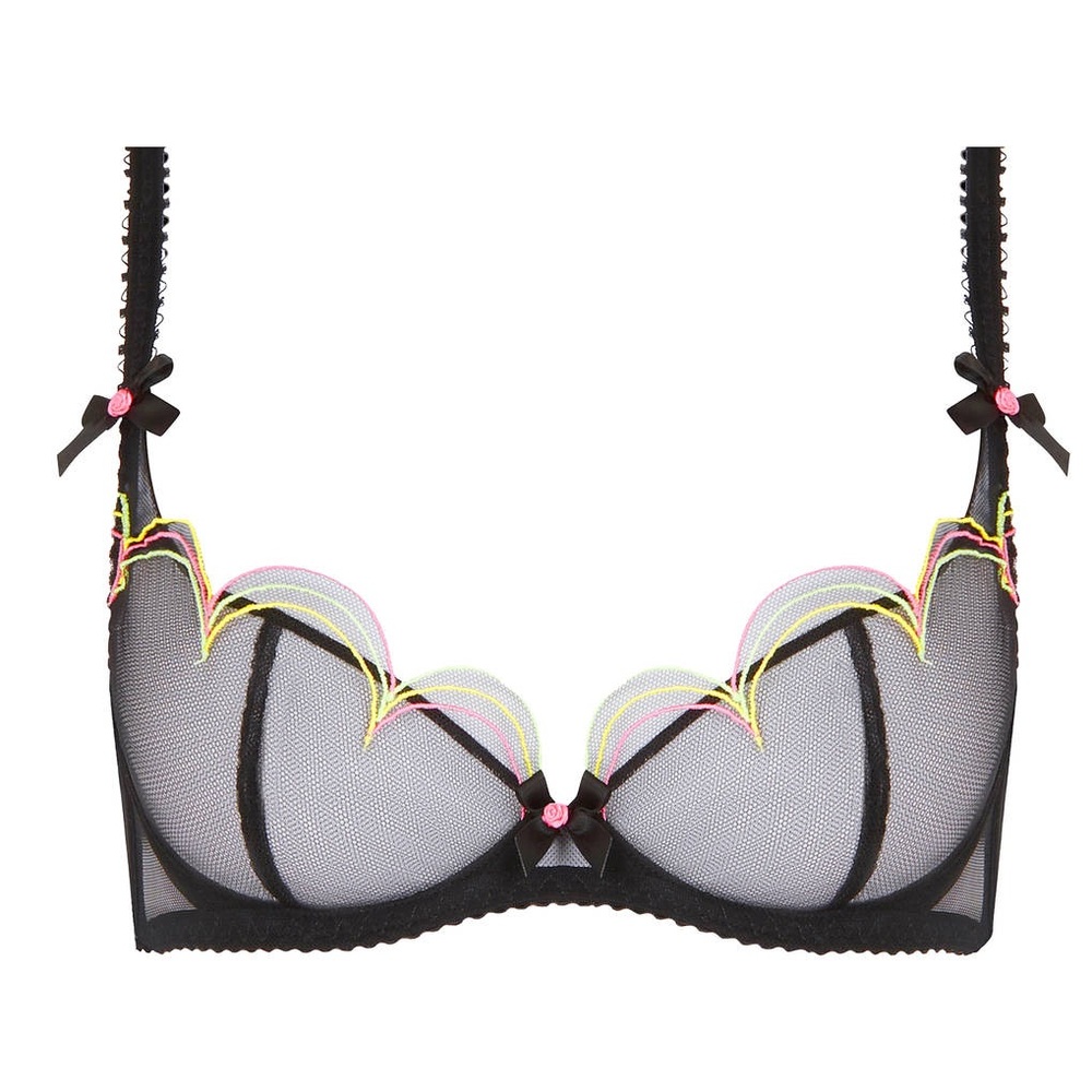 Agent Provocateur Lorna Rainbow Demi Cup Plunge Underwired Bra 36F
